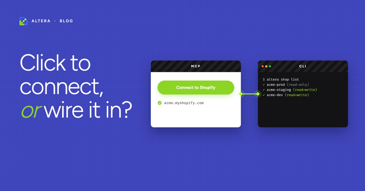 Altera MCP vs CLI: Which to Give Your AI Agent
